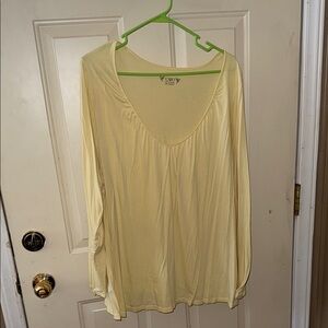 Cato Yellow Relaxed Ruched Blouse